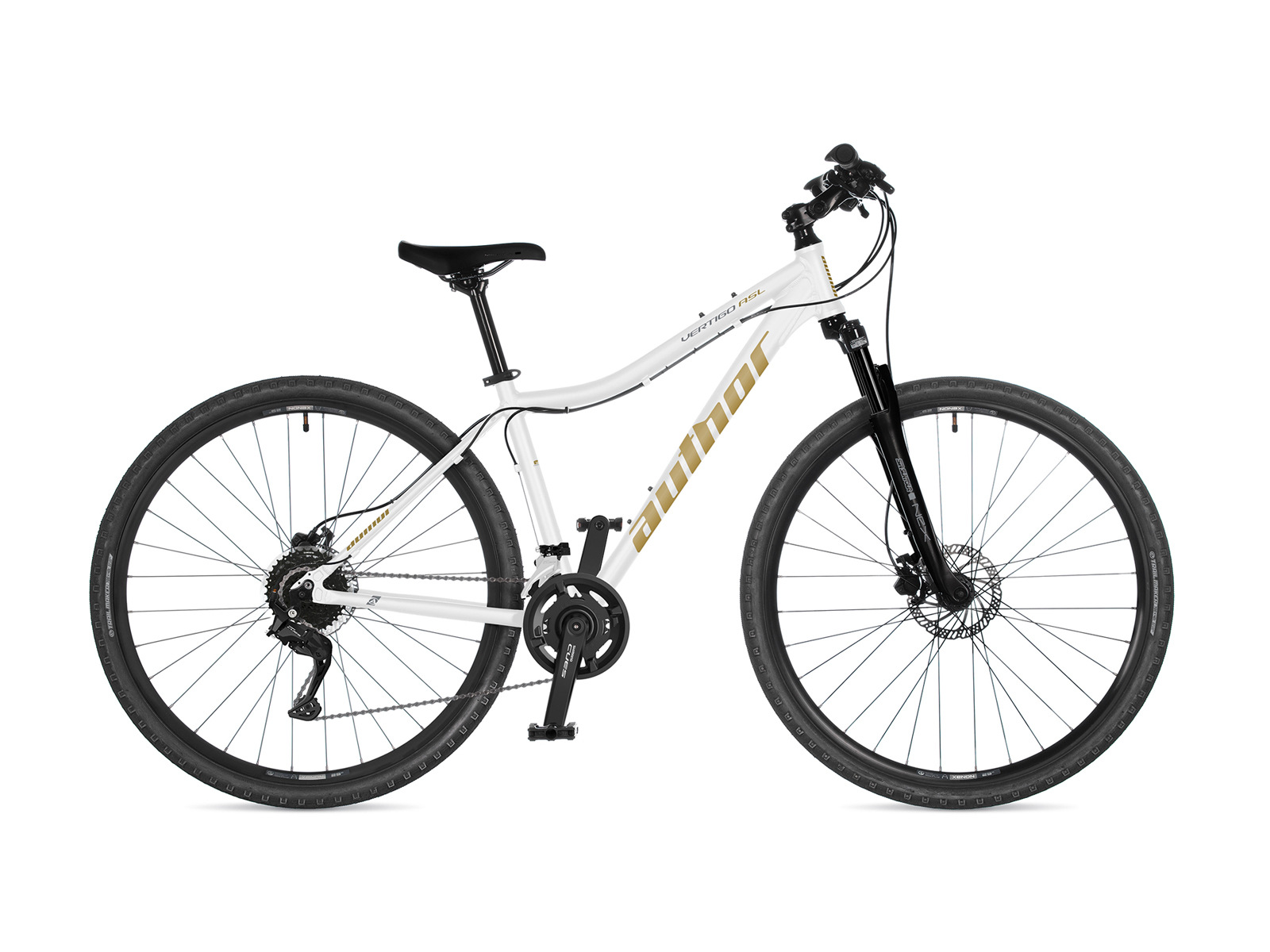 AUTHOR Vertigo ASL 2026 15" bílá/černá/zlatá dámské krosové