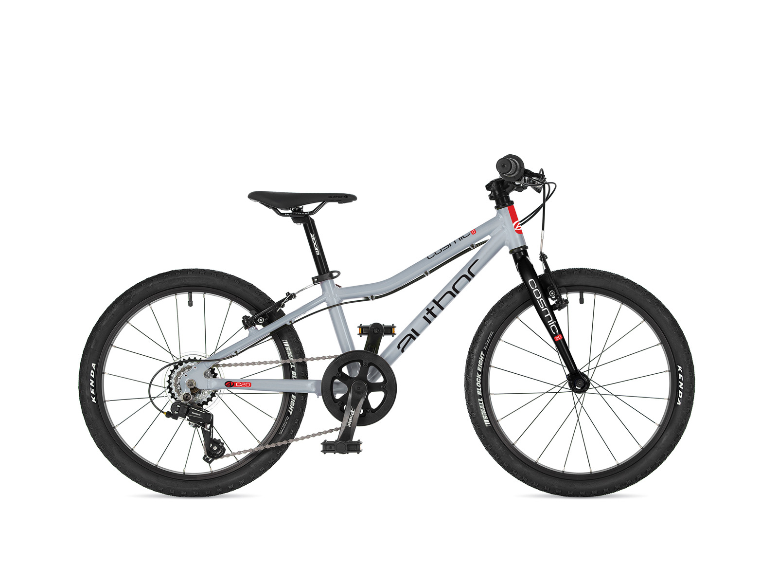 AUTHOR Cosmic 20 2026 10" šedá/černá/červená dětské 20"kolo