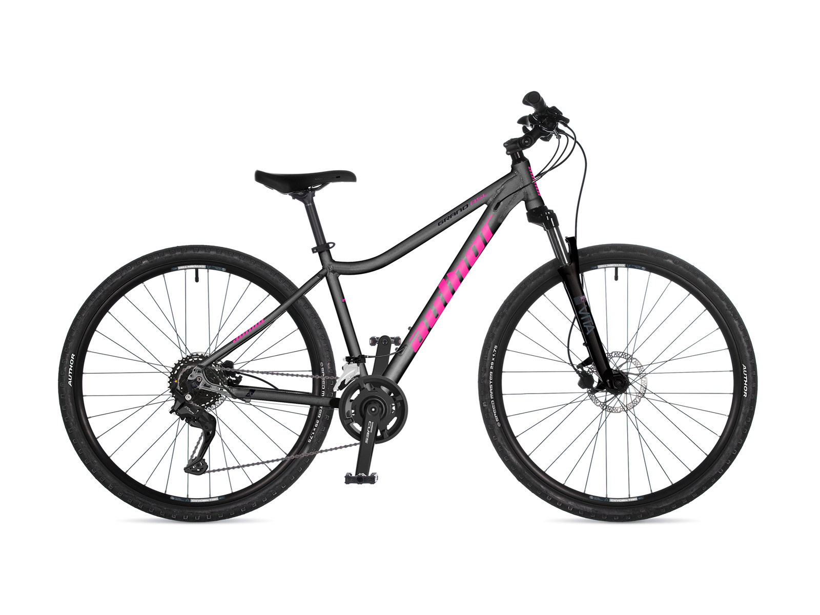 AUTHOR Grand ASL 2026 19" stříbrná/růžová dámské krosové ASL