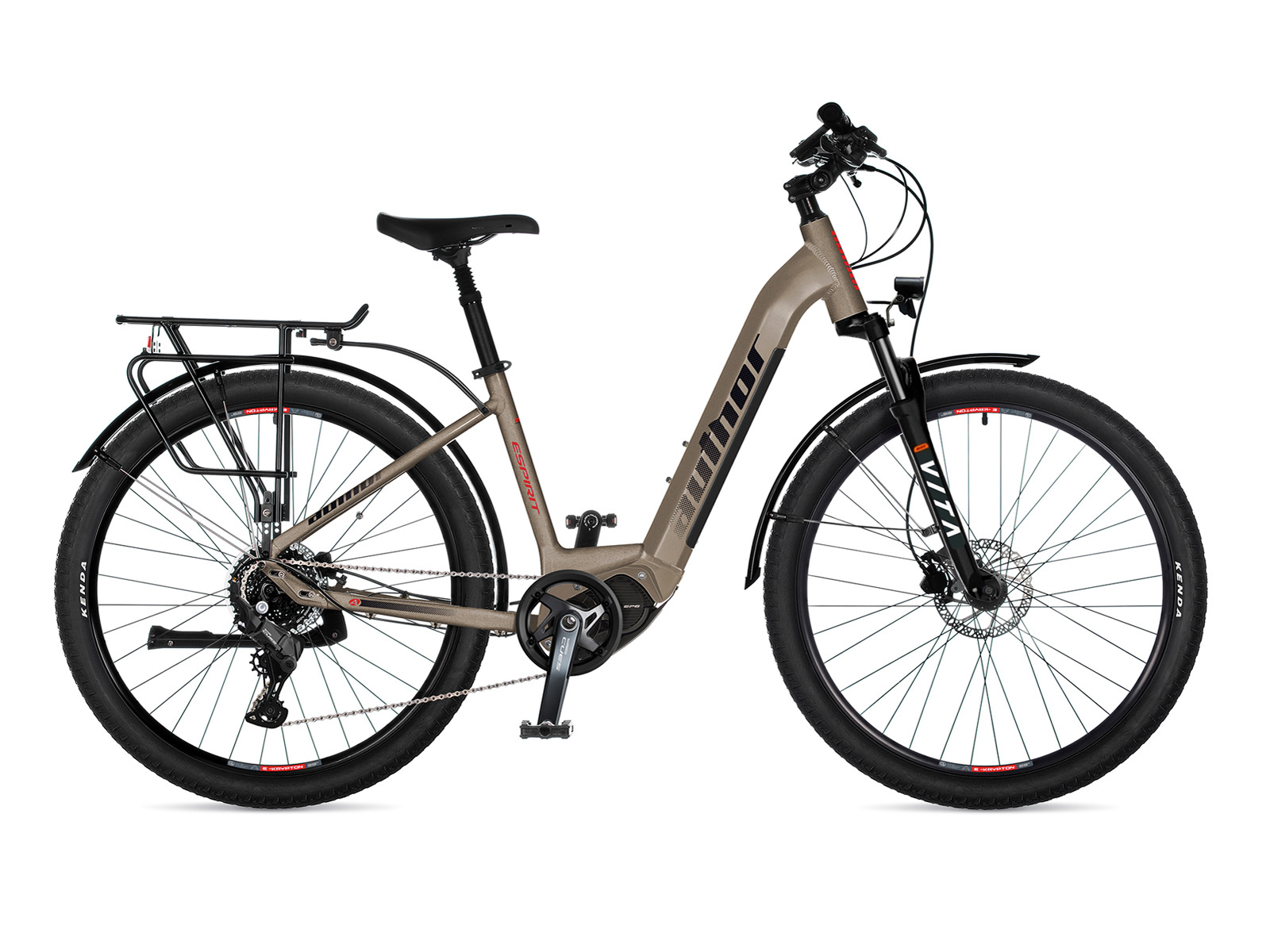 AUTHOR Espirit 19" titan-matná/černá/červená dámské touring