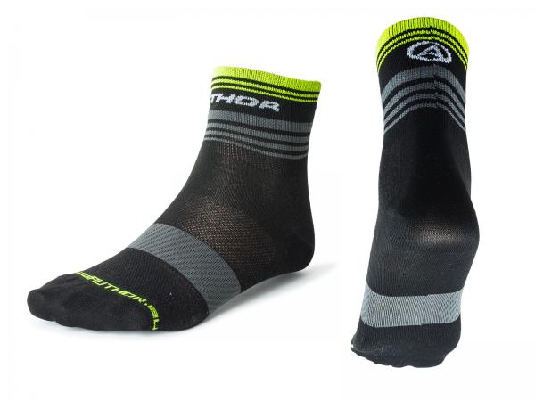 AUTHOR Ponožky ProLite X0 M 38-42 (černá/šedá/žlutá-neonová)