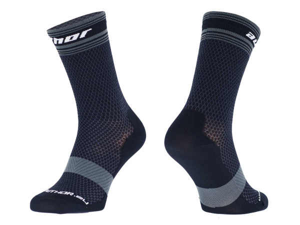 AUTHOR Ponožky Stripe X6 XL 43-46 (černá/šedá)